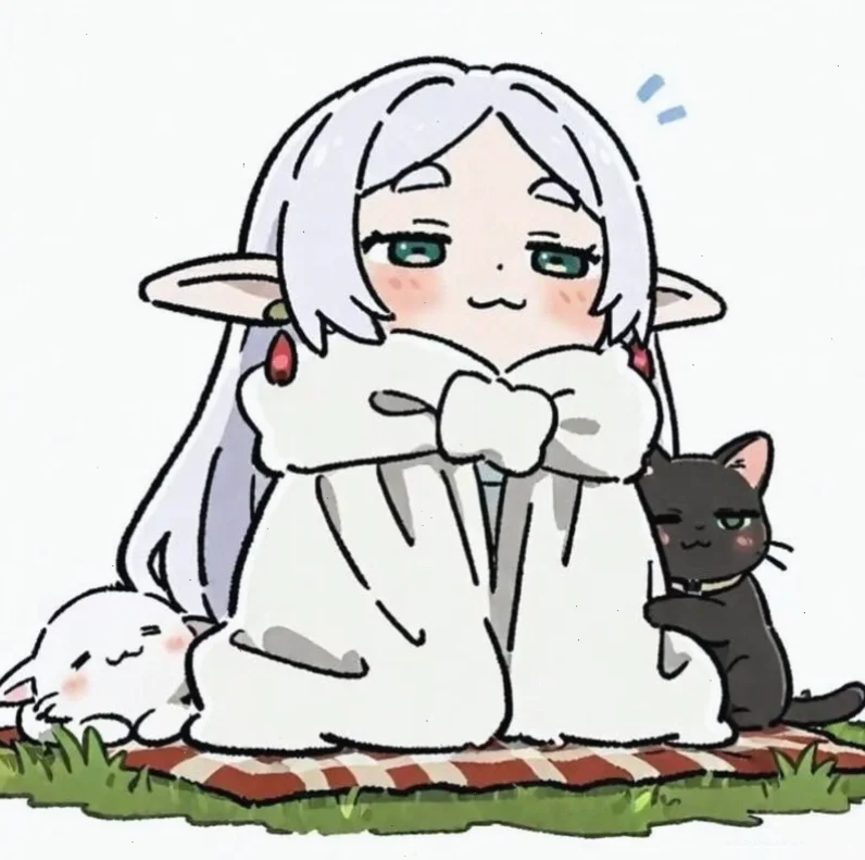 Nhân vật anime chibi đang chạy nhảy vui vẻ