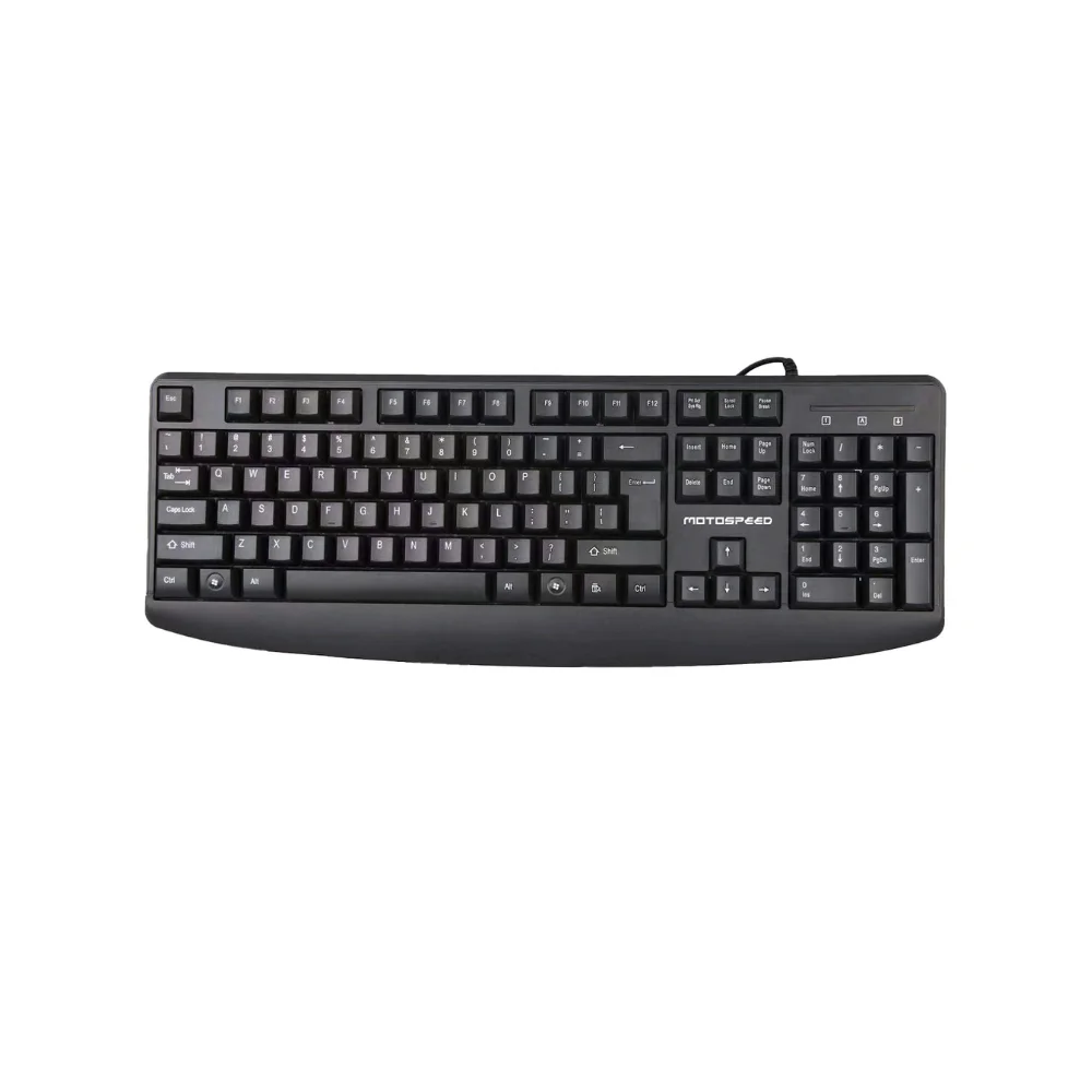 ảnh bàn phím máy tính Motospeed màu đen chất lượng cao cho văn phòng và chơi game