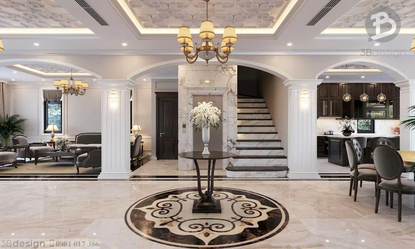 35+ Mẫu thiết kế nội thất biệt thự tân cổ điển đẹp - sang trọng - 3B Design