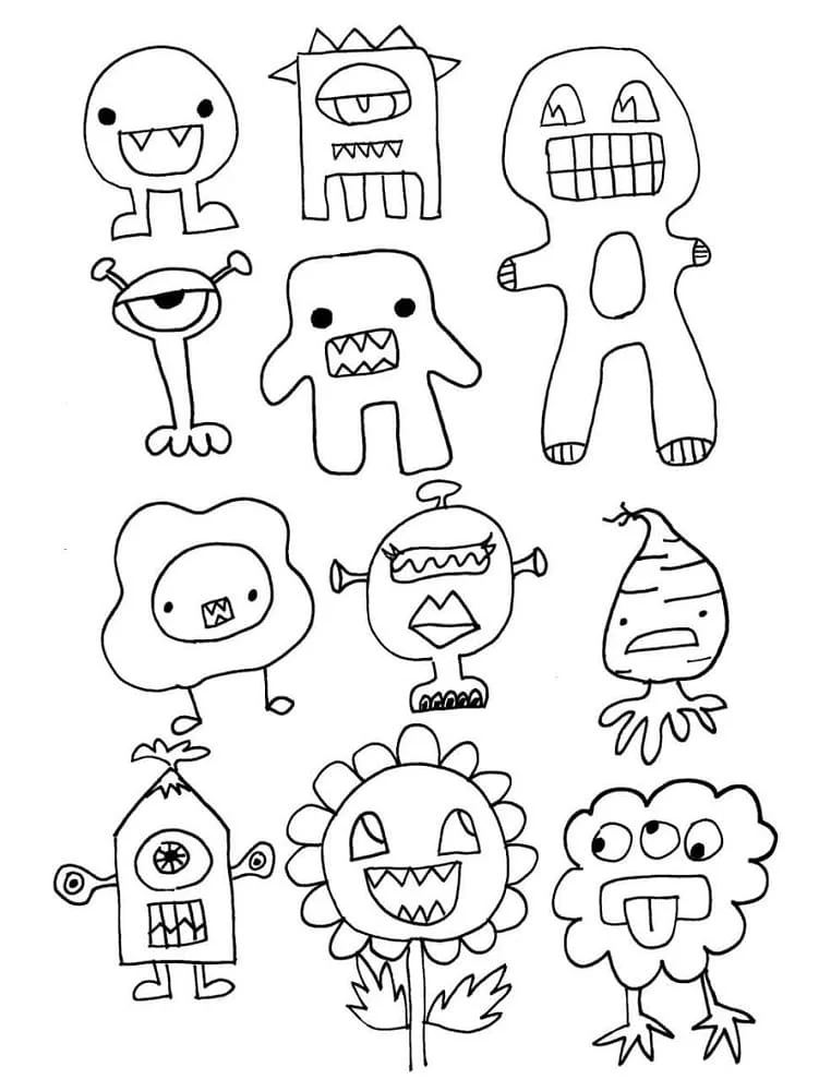 Sticker Quái Vật Cute