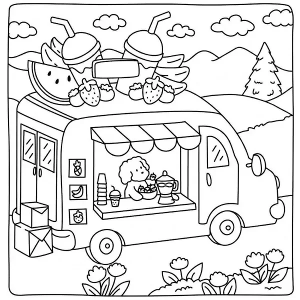 30 Tranh Tô Màu Cửa Hàng Dozy Cute: Tải In File PDF Đẹp