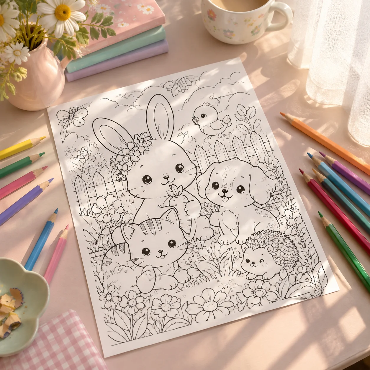 Tuyển chọn tranh tô màu cute — hình 29