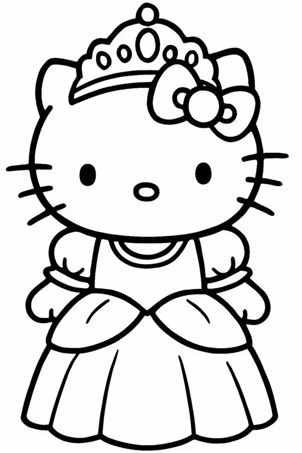 175 Tranh Tô Màu Hello Kitty Album 1 cute và đơn giản cho bé rèn óc thẩm mỹ và sáng tạo