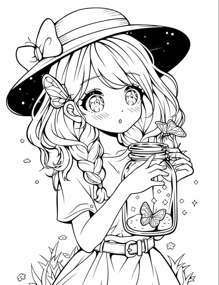Top 50+ mẫu tranh tô màu búp bê chibi cute khiến bé thích mê