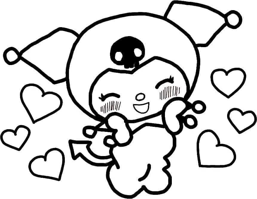 Tranh tô màu Kuromi cute « in trực tiếp