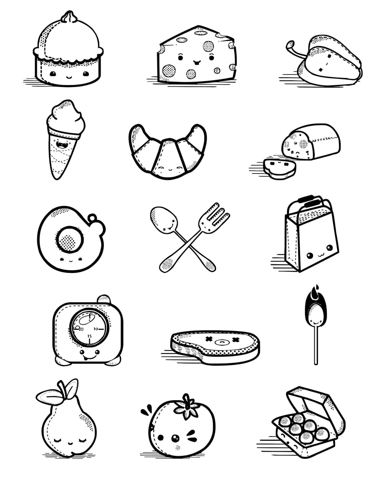 Sticker Đồ Ăn Siêu Cute