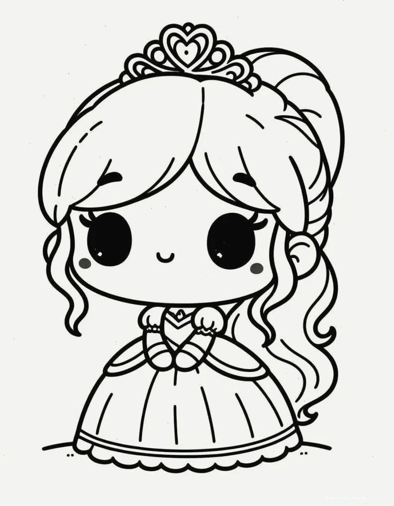 Tranh tô màu Chibi đơn giản