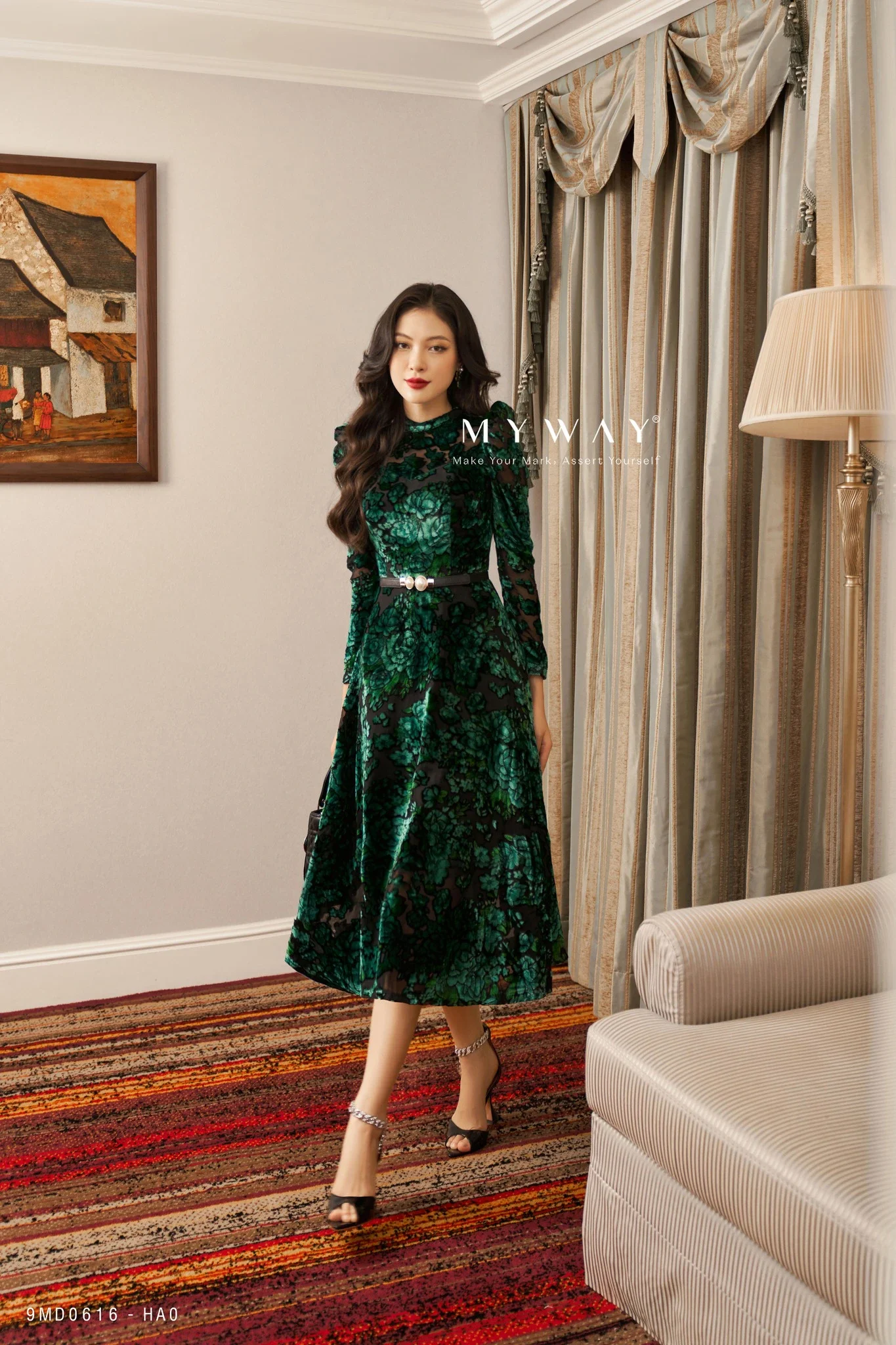 mẫu đầm nhung trẻ trung, mẫu 27