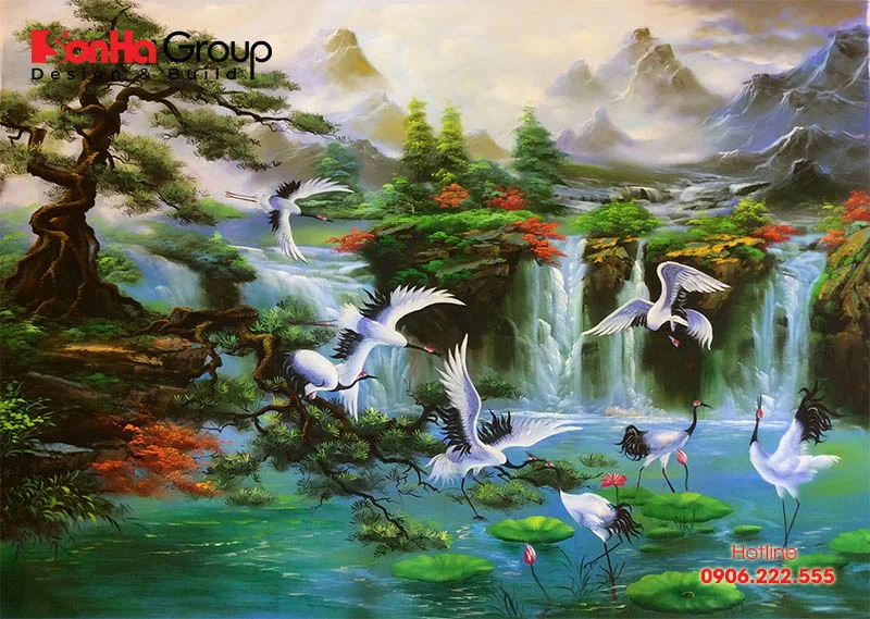 Gia chủ đại phát với cách treo tranh đá và tranh thêu hợp phong thủy