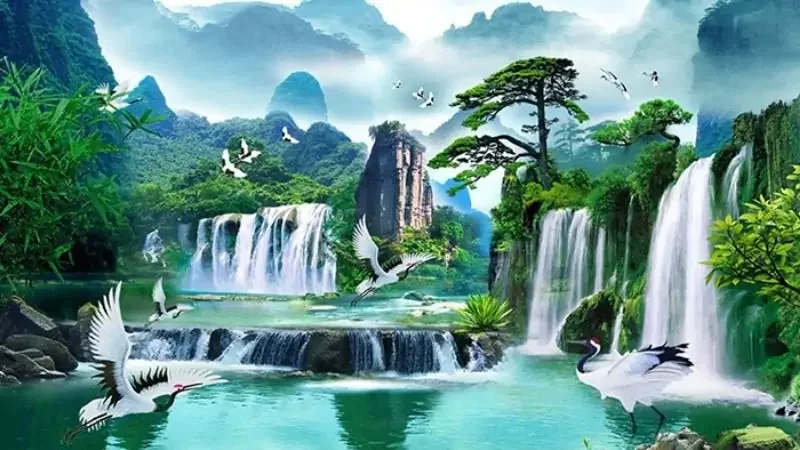 Tranh phong thuỷ mệnh Thủy thu hút may mắn, rước tài lộc