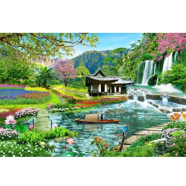 Gạch tranh phong cảnh, phong thuỷ Thiên nhiên giao hòa PC-32