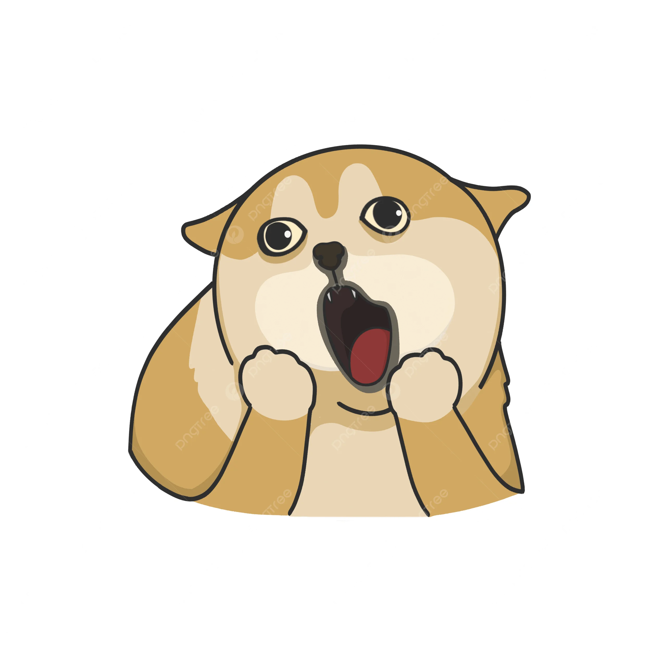 Hình ảnh Nhãn Dán Meme Chú Chó Gây Sốc Minh Họa Dễ Thương Nền Trong Suốt PNG , Clip Nghệ Thuật Chó, Clip Nghệ Thuật Dễ Thương, Clipart Nền PNG miễn phí