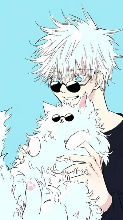 Background Gojo cute đáng yêu siêu đẹp cho dế yêu