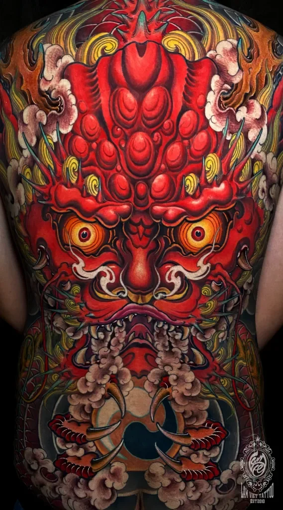 Hình xăm full lưng đẹp cho nam - Tattoo Shop - Lâm Việt