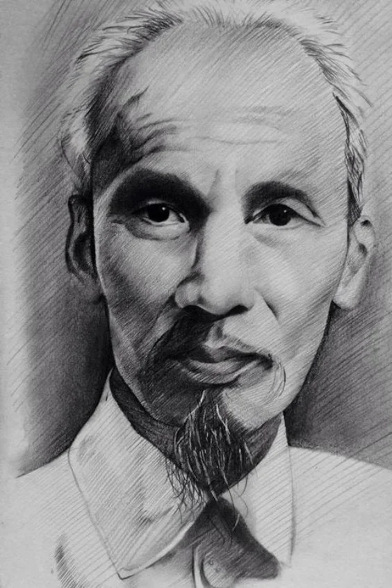 Hình ảnh tranh chân dung bác Hồ đẹp
