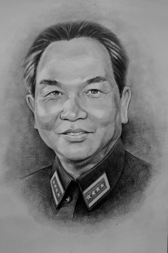Hình ảnh tranh chân dung đại tướng Võ Nguyên Giáp