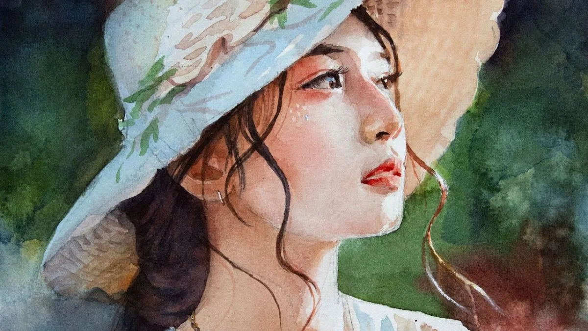 Vẽ tranh chân dung cận mặt ấn tượng