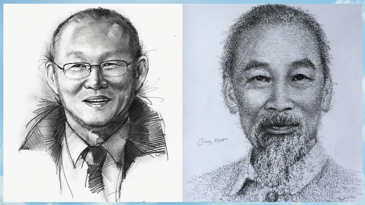 Vẽ tranh chân dung cận mặt đẹp