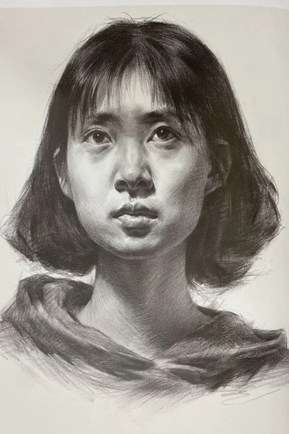 Hình ảnh tranh chân dung cô gái
