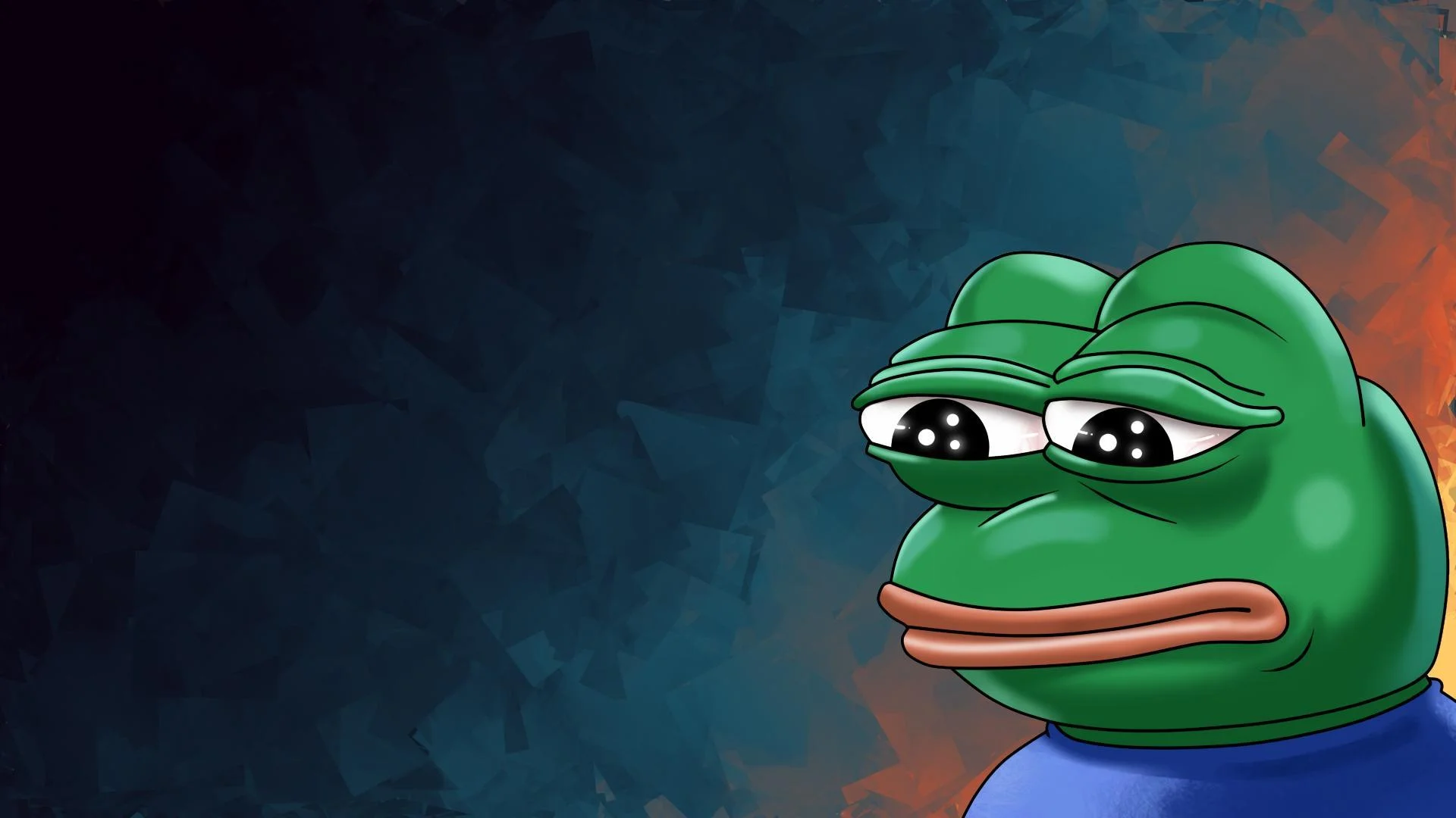 Hình nền meme chú ếch Pepe buồn bã