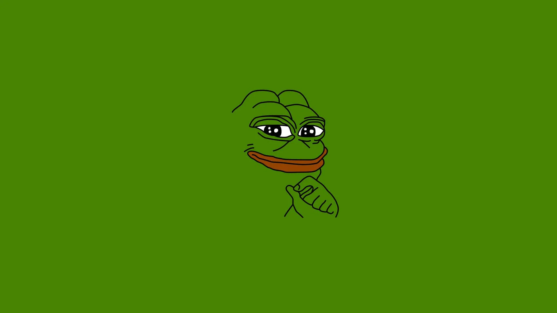 Hình nền meme Pepe the Frog tối giản